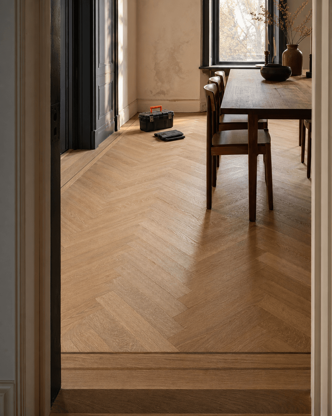 White oak herringbone
